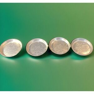 Vtg Set of 4 Stanhome (Stanley) Drink Coasters Ashtrays‎ 3" Collectible Decor